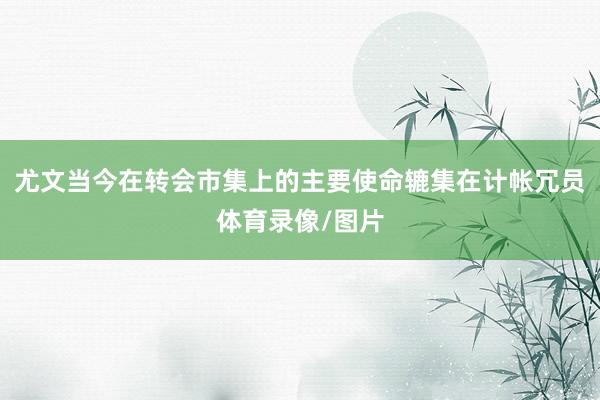 尤文当今在转会市集上的主要使命辘集在计帐冗员体育录像/图片