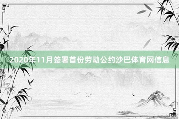 2020年11月签署首份劳动公约沙巴体育网信息