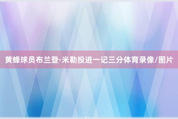 黄蜂球员布兰登·米勒投进一记三分体育录像/图片