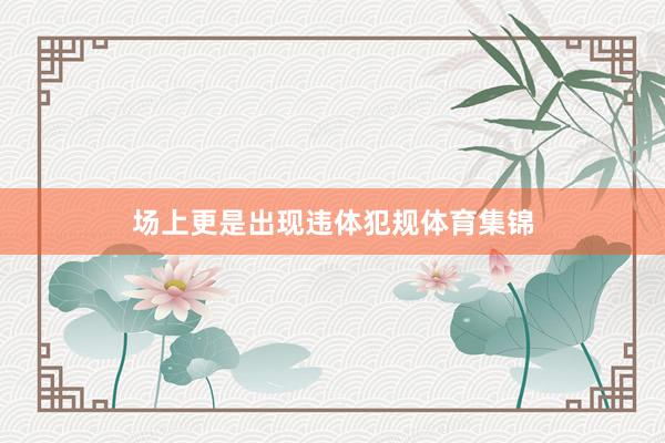 场上更是出现违体犯规体育集锦