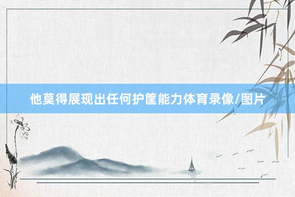 他莫得展现出任何护筐能力体育录像/图片