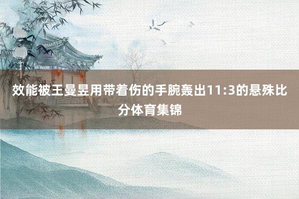 效能被王曼昱用带着伤的手腕轰出11:3的悬殊比分体育集锦
